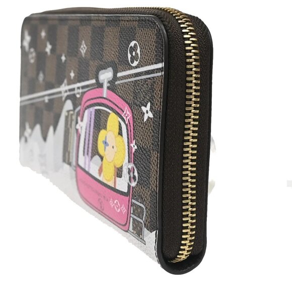 LOUIS VUITTON Zippy Wallet Vivienne Zip Around Damier Ebene Brown 368-082725 - Picture 3 of 16